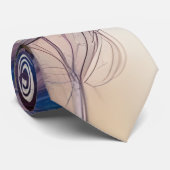 Mooie Pastel-dame met lange doorstromende haartrip Stropdas (Opgerold)