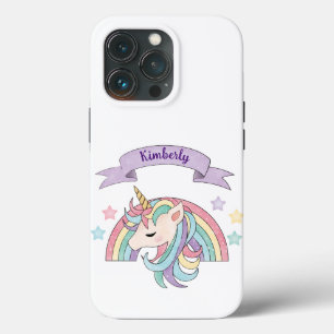 Mooie Pastel Eenhoorn & Fonkelende Regenboog Aange Case-Mate iPhone Case
