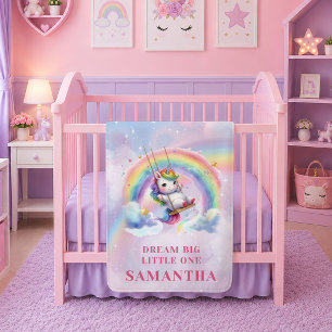 Mooie Pastel Eenhoorn Magische Dag Babydeken Gif Fleece Deken