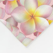Mooie Pastel Frangipani Plumeria Flowers Fleece Deken (Hoek)