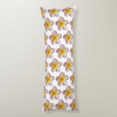 Mooie Pastel Frangipani Plumeria Flowers Lichaamskussen (Achterkant (Verticaal))