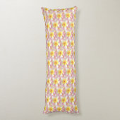 Mooie Pastel Frangipani Plumeria Flowers Lichaamskussen (Achterkant (Verticaal))