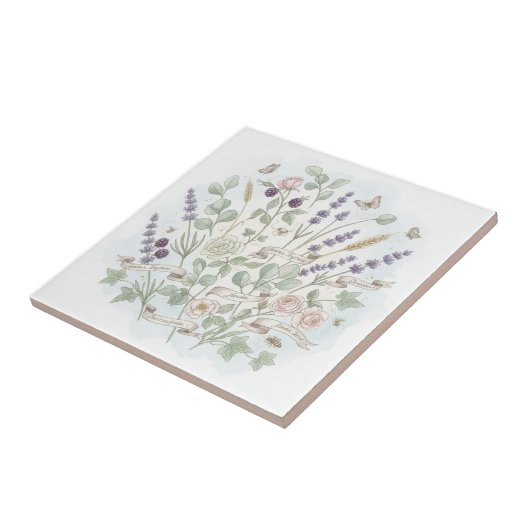 Mooie pastel Franse land keuken muur Tegels Tegeltje (Zijkant)