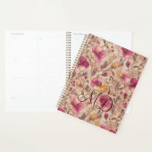 Mooie Pastel Geborduurd Bloemmotief Planner (Display)