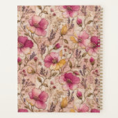 Mooie Pastel Geborduurd Bloemmotief Planner (Achterkant)