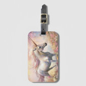 Mooie Pastel Gouden Magische Eenhoorn Bagagelabel (Voorkant (verticaal))