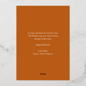 Mooie Pastel Griezelfeest Cupcakes Fijne Halloween Folie Feestdagenkaart (Achterkant)