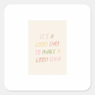 Mooie Pastel Handlettering Motiverende Citaat Kuns Vierkante Sticker