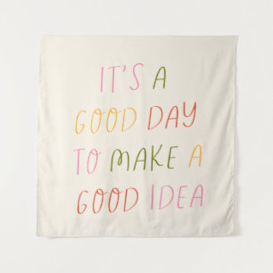 Mooie Pastel Handlettering Motiverende Citaat Kuns Wandkleed
