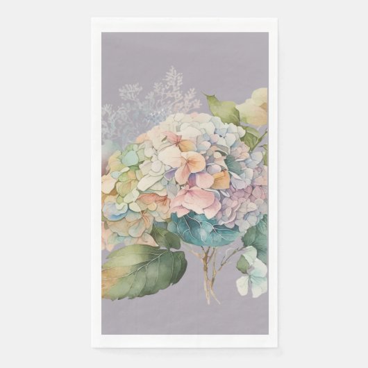Mooie Pastel Hydrangea gastenhanddoeken Servet (Voorkant)