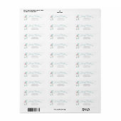 Mooie Pastel Kerstman Kabouter Retouradres Label (Full Sheet)