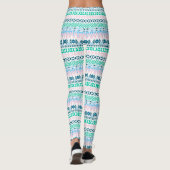 Mooie pastel kunst patronen leggings (Achterkant)