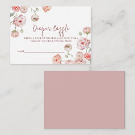 Mooie Pastel Luier Raffle voor Baby Notitiekaartje