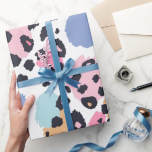 Mooie Pastel Luipaard Vlekken Cadeaupapier