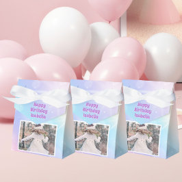 Mooie Pastel Meisjes Foto Kids Verjaardagsfeestje Bedankdoosjes