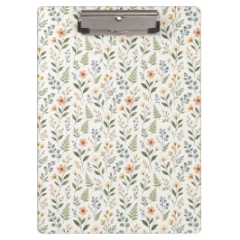 Mooie Pastel Neutrale Zachte Kleuren Wilde Bloemen Klembord