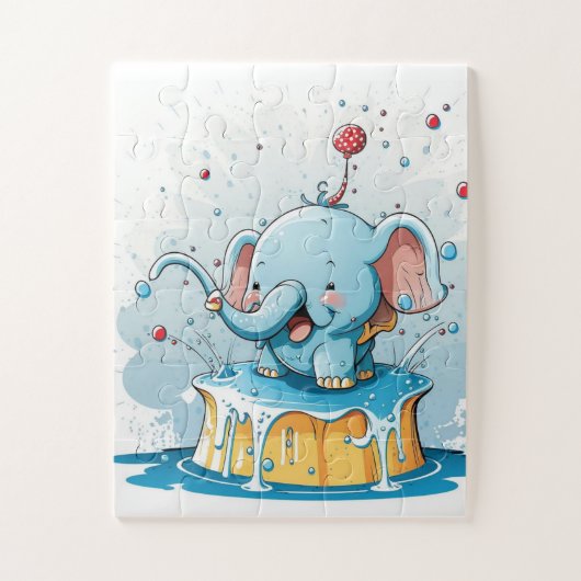 Mooie Pastel Olifant Kleuren Puzzels (Verticaal)