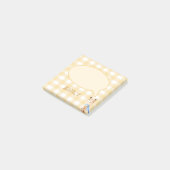 Mooie pastel oranje gingham patroon post-it notiti post-it® notes (Schuin)