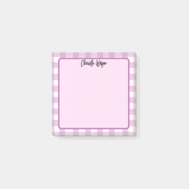 Mooie Pastel Paarse Gingham Patroon Notities Post-it® Notes