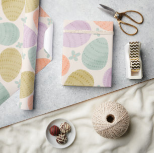 Mooie Pastel Paasei Naadloos Patroon Cadeaupapier