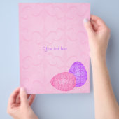 Mooie pastel Paaseieren Flyer (Hand)