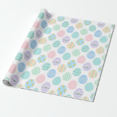 Mooie Pastel Paaseieren Patroon Cadeaupapier (Uitgerold)