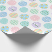 Mooie Pastel Paaseieren Patroon Cadeaupapier (Hoek)