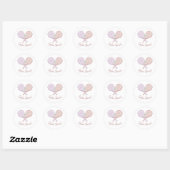 Mooie Pastel Padel Aangepaste Naam Ronde Sticker (Vel)