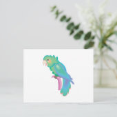 mooie pastel papegaai briefkaart (Staand voorkant)