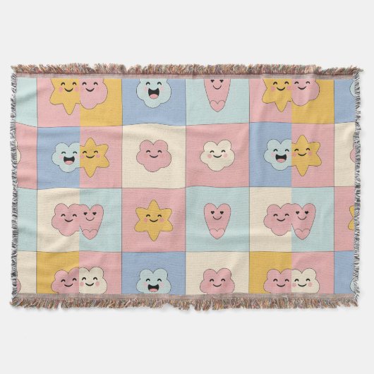 Mooie Pastel Patchwork Dekbed Deken (Voorkant)