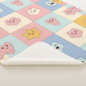 Mooie Pastel Patchwork Dekbed Sherpa Deken (3/4)