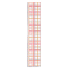 Mooie Pastel Plaid Korte Tafelloper