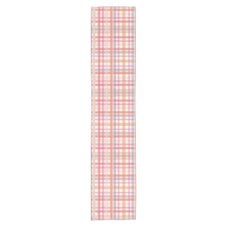Mooie Pastel Plaid Korte Tafelloper