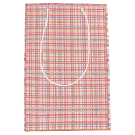Mooie Pastel Plaid Medium Cadeauzakje