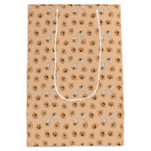 Mooie Pastel Pompoen Halloween Patroon Inpakpapier Medium Cadeauzakje (Achterkant)