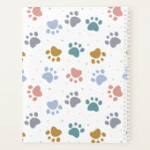 Mooie Pastel Pootafdrukken Minimalistisch Patroon Planner (Achterkant)