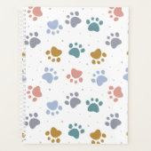 Mooie Pastel Pootafdrukken Minimalistisch Patroon Planner (Voorkant)