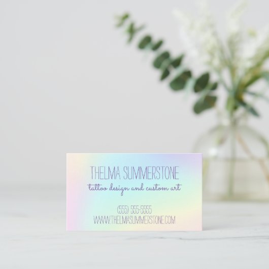 Mooie Pastel Rainbow Ombre Visitekaartje (Staand voorkant)