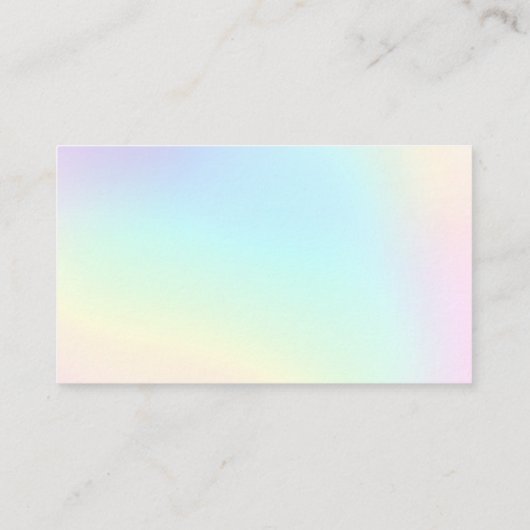 Mooie Pastel Rainbow Ombre Visitekaartje (Achterkant)
