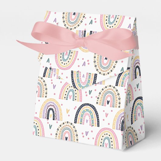 Mooie pastel regenbogen  bedankdoosjes (Voorkant Zijde)