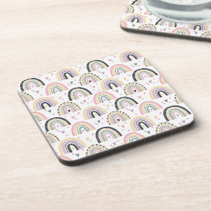 Mooie pastel regenbogen bier onderzetter