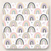 Mooie pastel regenbogen bier onderzetter (Voorkant)