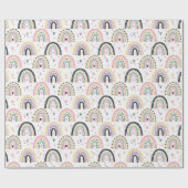 Mooie pastel regenbogen  cadeaupapier (Vlak)