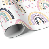 Mooie pastel regenbogen  cadeaupapier (Rol Hoek)
