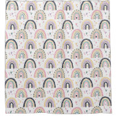Mooie pastel regenbogen  douchegordijn (Voorkant)
