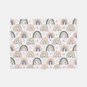 Mooie pastel regenbogen  fleece deken (Voorkant (Horizontaal))