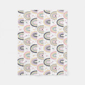 Mooie pastel regenbogen  fleece deken (Voorkant)