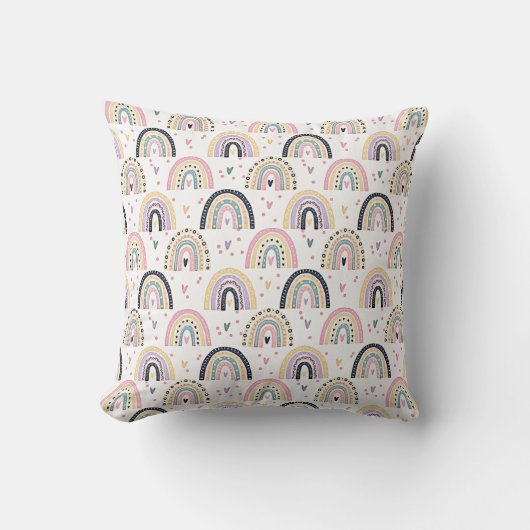 Mooie pastel regenbogen  kussen (Voorkant)
