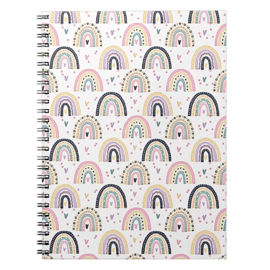 Mooie pastel regenbogen  notitieboek (Voorkant)