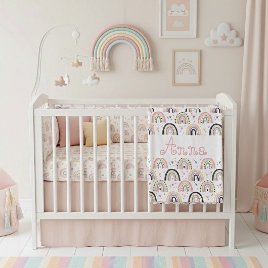Mooie pastel regenbogen personalisatie fleece deken
